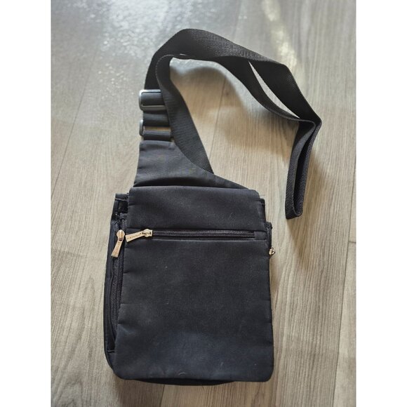 Travelon Black Crossbody Shoulder Bag With Multiple Zipper Pockets Travel - Picture 6 of 6